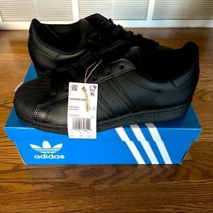 Adidas Superstar Shoes Core Black (size 6.5)